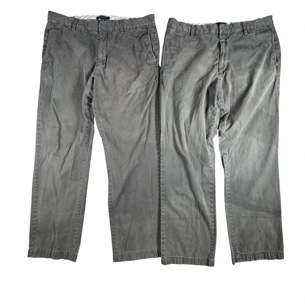 Banana Republic Chino Pants Mens 35x32 Gray Lot of 2 Emerson Gavin Casual Work
